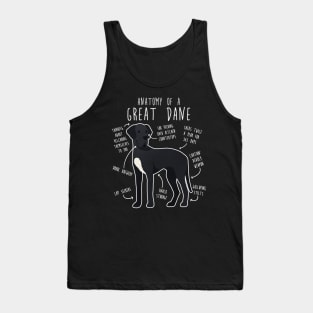 Black Great Dane Dog Anatomy Tank Top